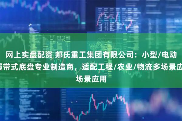 网上实盘配资 郏氏重工集团有限公司：小型/电动/履带式底盘专业制造商，适配工程/农业/物流多场景应用