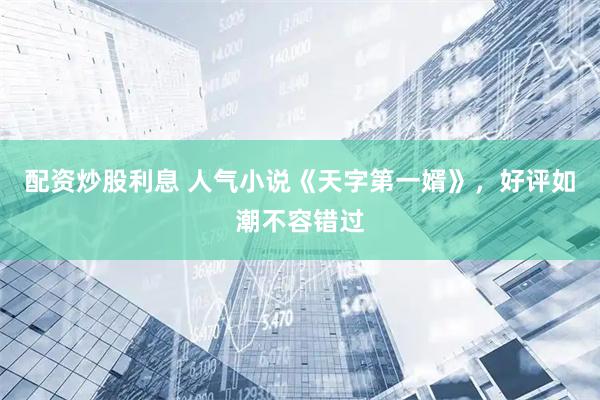 配资炒股利息 人气小说《天字第一婿》，好评如潮不容错过