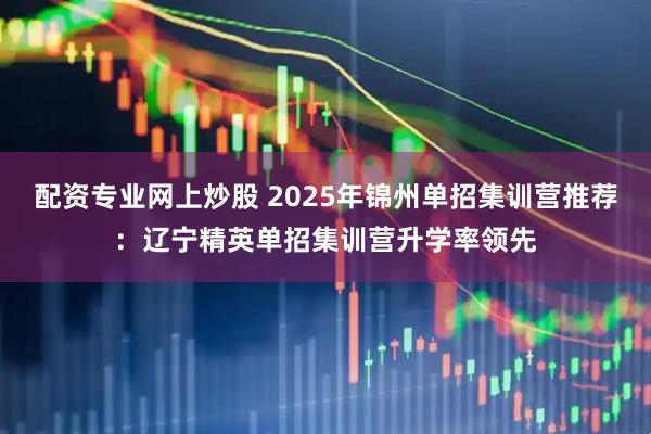 配资专业网上炒股 2025年锦州单招集训营推荐：辽宁精英单招集训营升学率领先